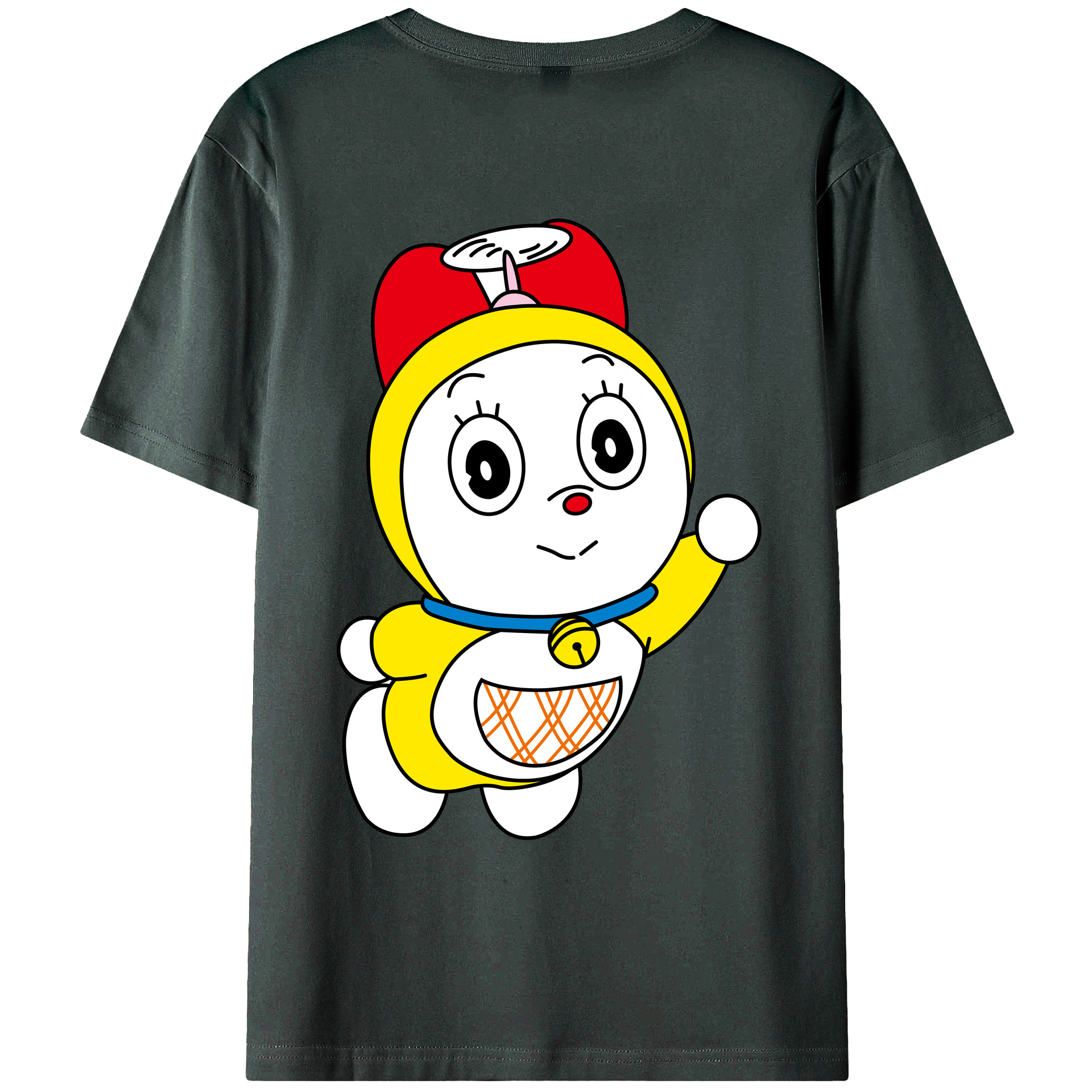 （画像用） ドラえもん ドラミ Doraemon Dorami 綿100％ メンズ半袖Tシャツ（バックプリント） 通気性